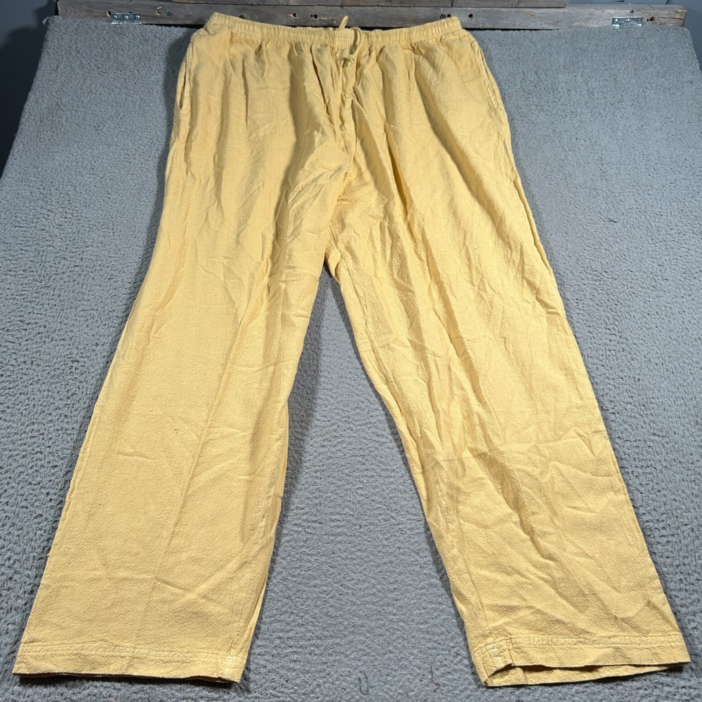 King Size Jogger Pants Men 2XL‎ Big (38x31) Yellow Drawstring Athleisure NWT